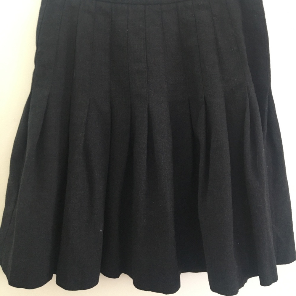 Dark grey Wool pleated skirt